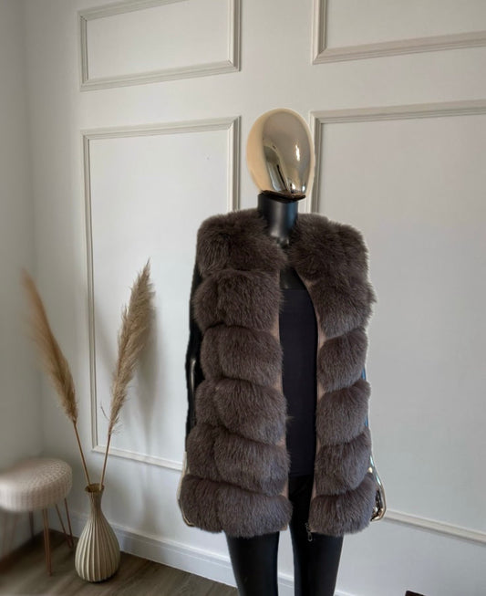 Real fur vest